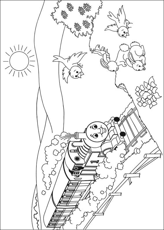 Kids-n-fun.de | Malvorlage Thomas die kleine Lokomotive Thomas die